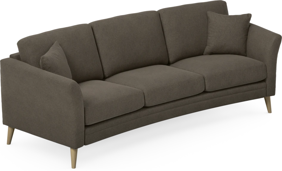 Eden - 3-sits soffa svängd - Brun
