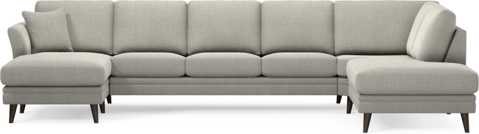 Eden - 3-sits soffa med schäslong vänster och divan höger - Grå