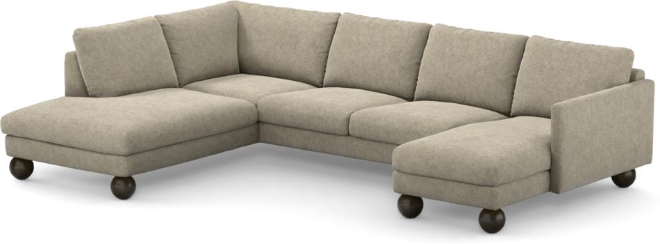Madison Lux - 2-sits soffa med divan vänster och schäslong höger - Beige