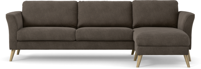 Bridge - 3-sits soffa med schäslong höger - Gul