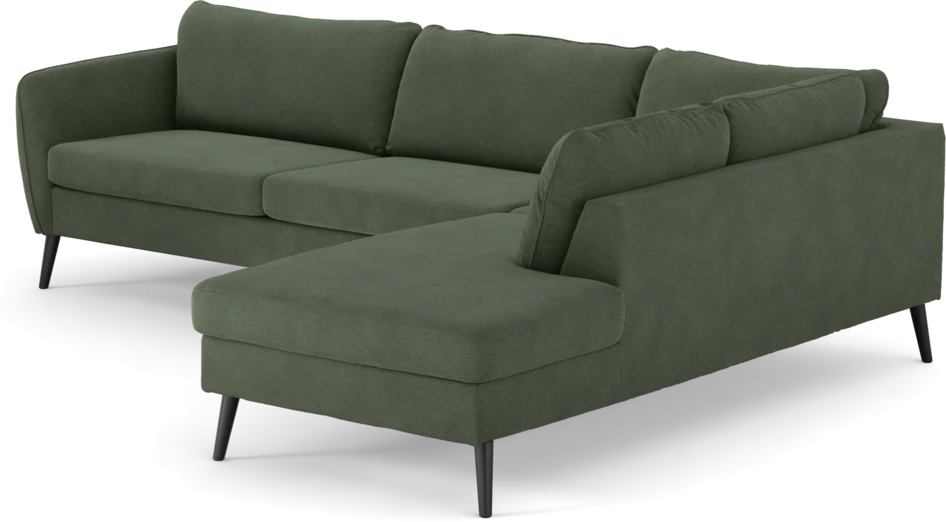 County - 2,5-sits soffa med divan höger - Grön