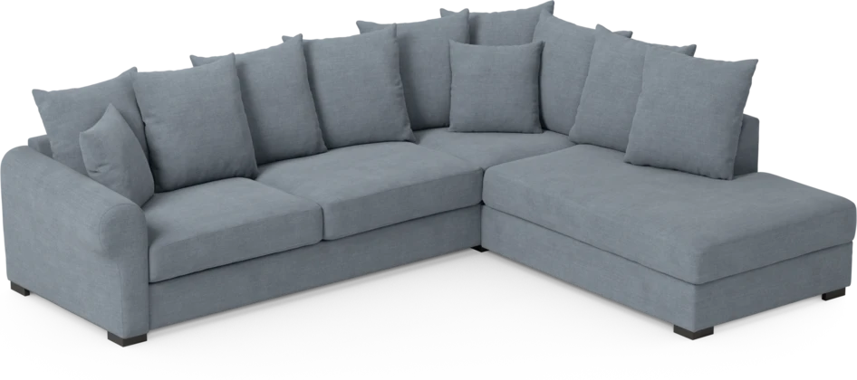 Town - 3-sits soffa med divan höger - Blå