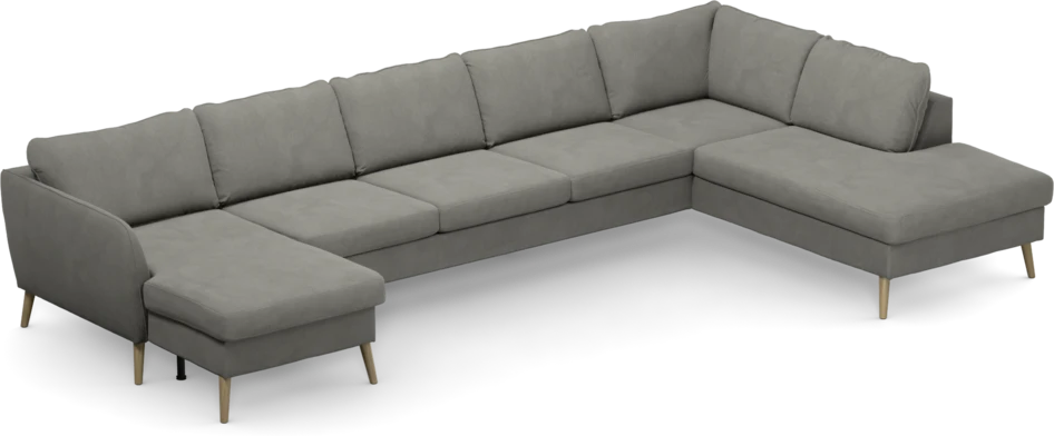 County - 4-sits soffa med schäslong vänster och divan höger - Grå