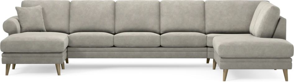 Eden - 3-sits soffa med schäslong vänster och divan höger - Grå