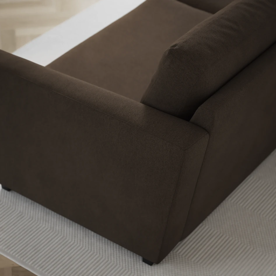 Friday - 2-sits soffa med två schäslonger - Brun