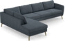 County - 3-sits soffa med divan vänster - Blå