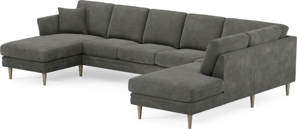 Eden - 3-sits soffa med schäslong vänster och divan höger - Grå