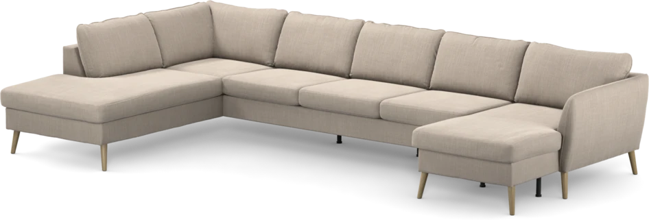 County - 4-sits soffa med divan vänster och schäslong höger - Beige