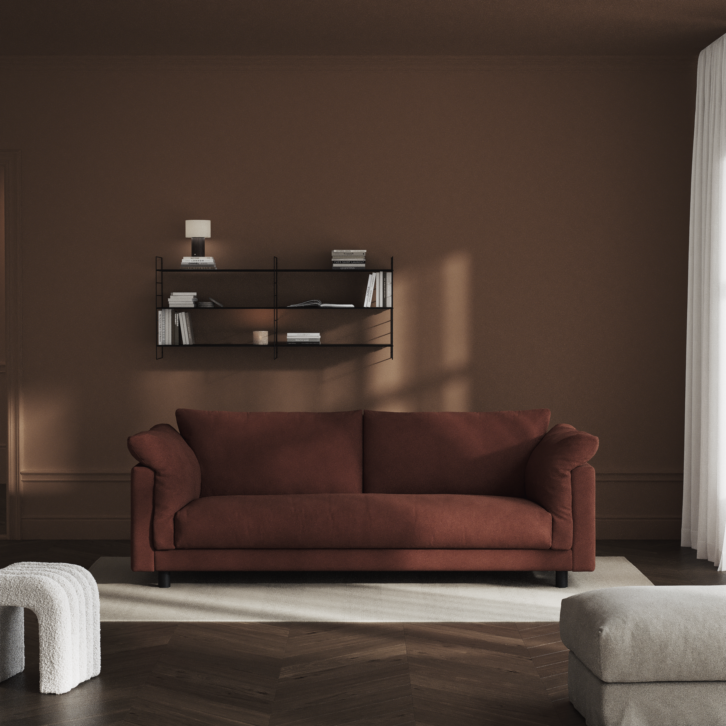 Cherrie - 3-sits soffa, hel dyna, fast klädsel - inspiration