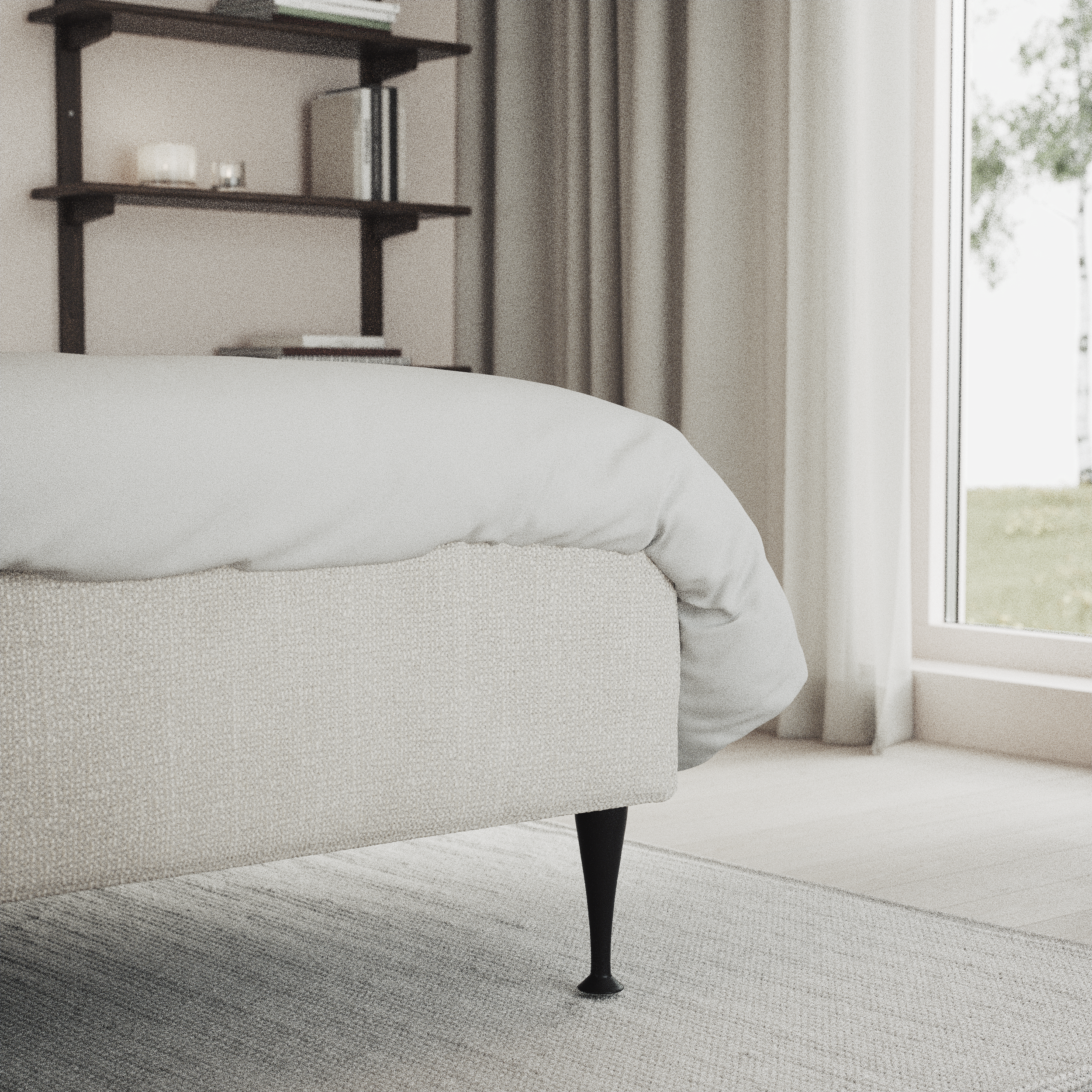 Delux Exclusive - Kontinentalsäng, enkelsäng 120 cm med bäddmadrass och sängben - inspiration