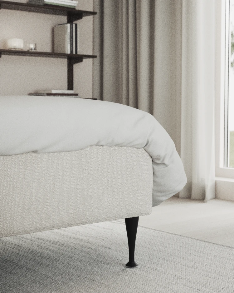 Delux Exclusive - Kontinentalsäng, enkelsäng 120 cm med bäddmadrass och sängben - inspiration