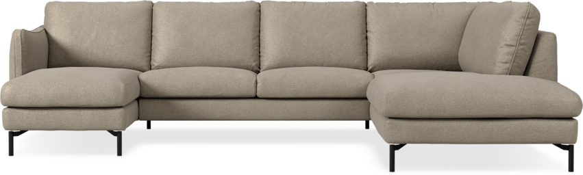 Madison Lux - 2-sits soffa med schäslong vänster och divan höger - Beige