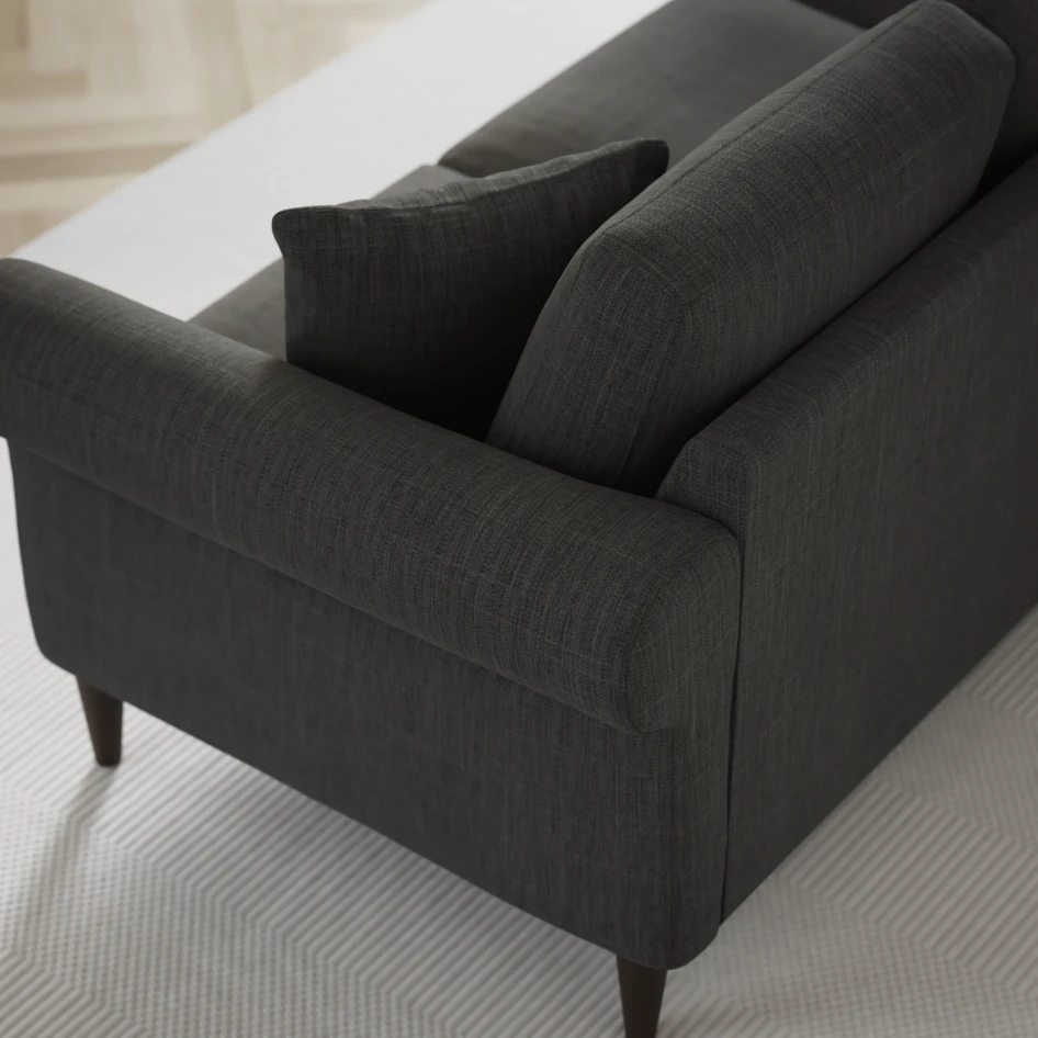 Eden - 3-sits soffa svängd - Grå