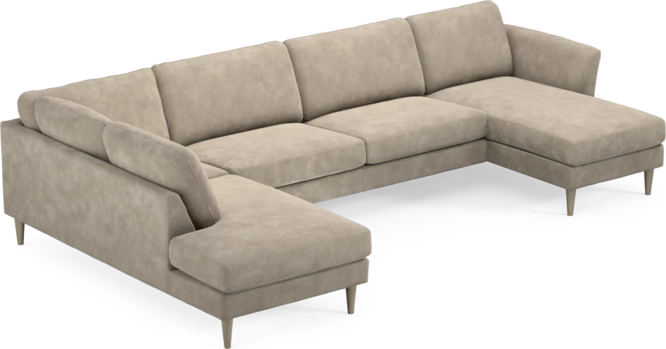 Bridge - 3-sits soffa med divan vänster och schäslong höger - Beige