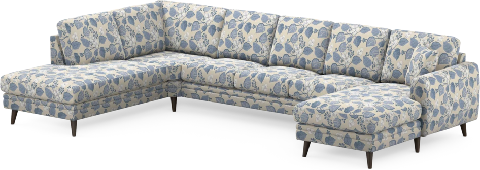 Eden - 3-sits soffa med divan vänster och schäslong höger - Flerfärgad