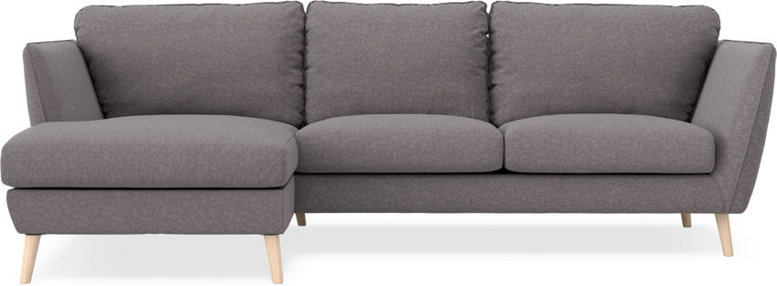 Madison Lux - 2-sits soffa med schäslong vänster - Grå