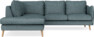 Madison - 2-sits soffa med divan vänster - Turkos