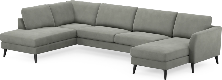 Bridge - 3-sits soffa med divan vänster och schäslong höger - Grå