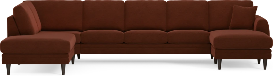 Eden - 3-sits soffa med divan vänster och schäslong höger - Orange