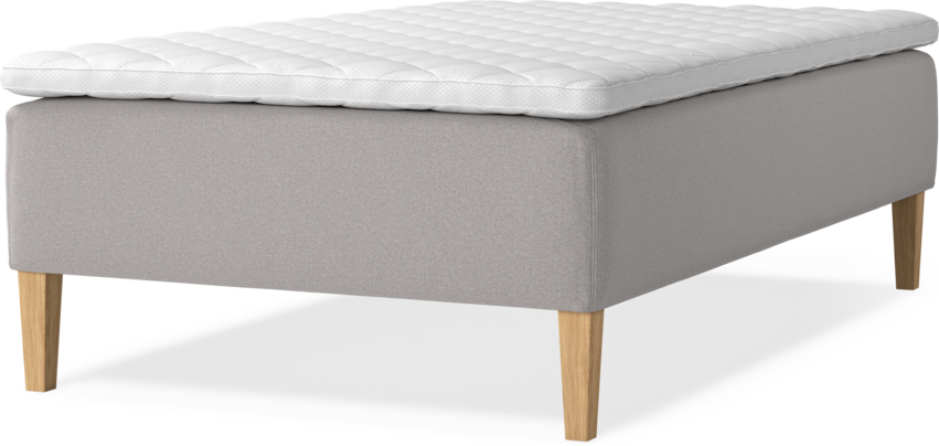 Delux Dream - Ramsäng, enkelsäng med bäddmadrass - Grå