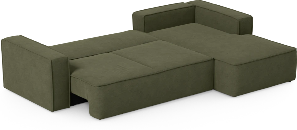 Ide - Bäddsoffa 3-sits med schäslong höger - Grön