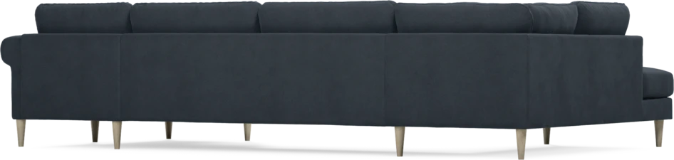 Bridge - 3-sits soffa med divan vänster och schäslong höger - Blå
