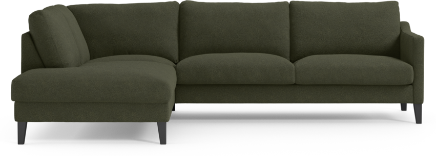 Winston - 3-sits soffa med divan vänster - Grön