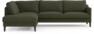 Winston - 3-sits soffa med divan vänster - Grön