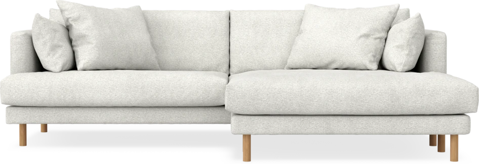 Harper - 4-sits med schäslong XL höger - Vit