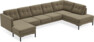 Rio - 4-sits soffa med schäslong vänster och divan höger - Grön