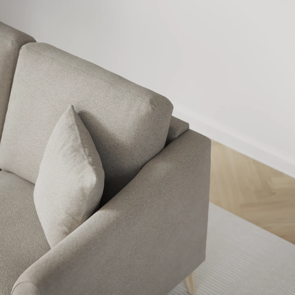 Eden - 3-sits soffa svängd - Grå