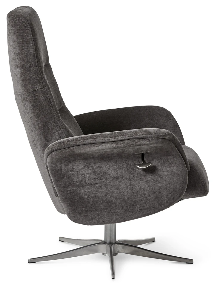 Ullrik - Fåtölj med fotpall - Grå