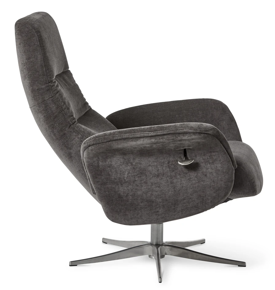 Ullrik - Fåtölj med fotpall - Grå