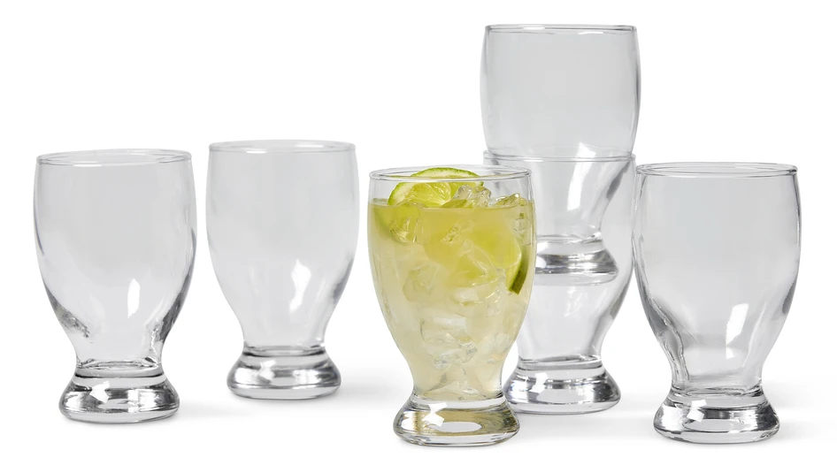 Kalle - Glas, H 12 Ø 7 cm, 6-pack - Vit