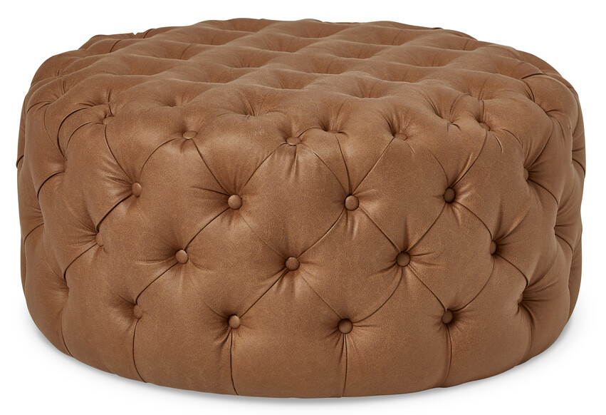 Estelle - Puff, Ø 80 cm - Brun