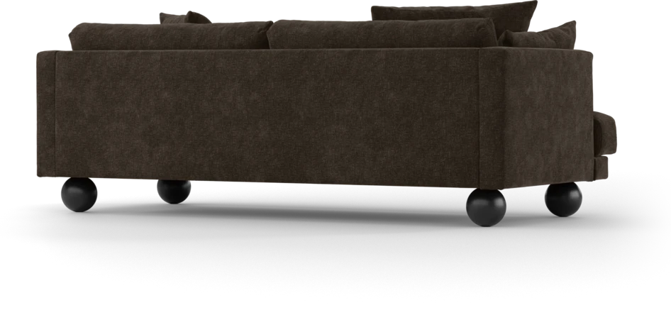 Harper - 3-sits soffa, hel dyna - Brun