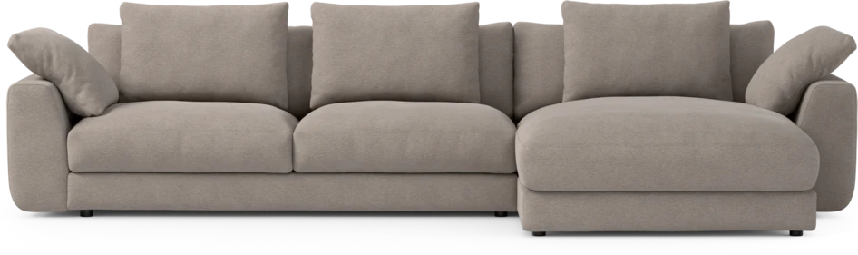 Amie - 3-sits med schäslong höger - Beige