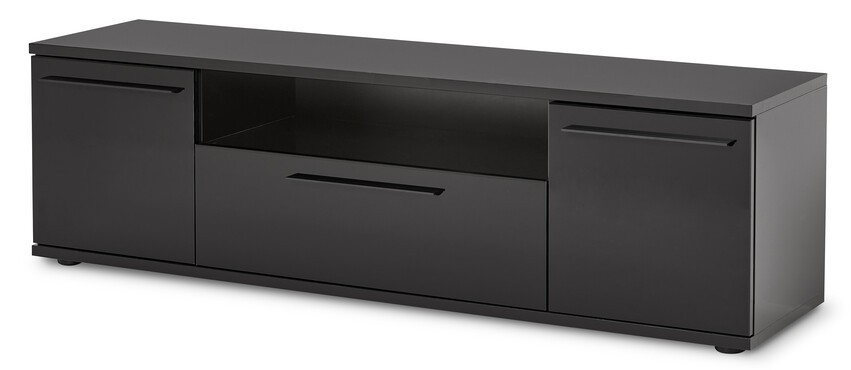 Alfredo - Tv-bänk, B 158 cm - Svart