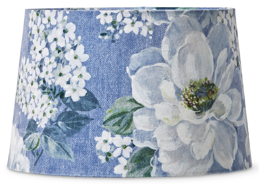 Blue rose - Lampskärm, Ø34 H22 cm - Blå