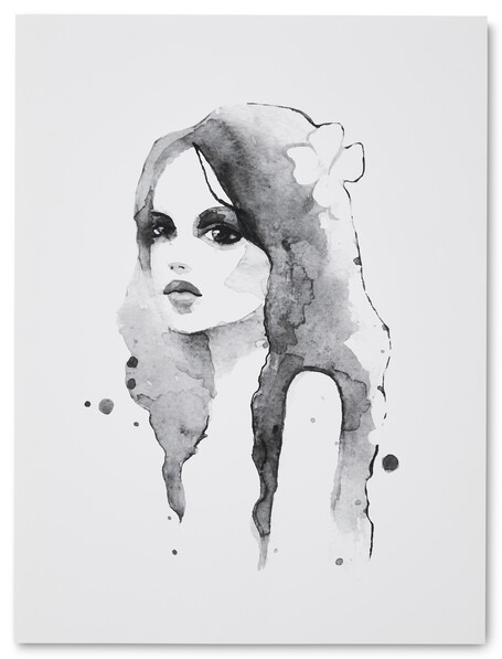Romantic Girl - Poster, 30x40 cm - Svart