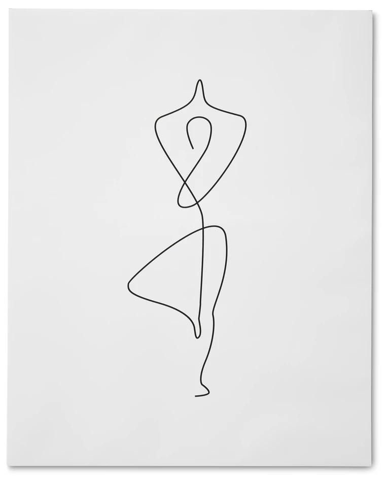 Yoga - Poster, 40x50 cm - Svart