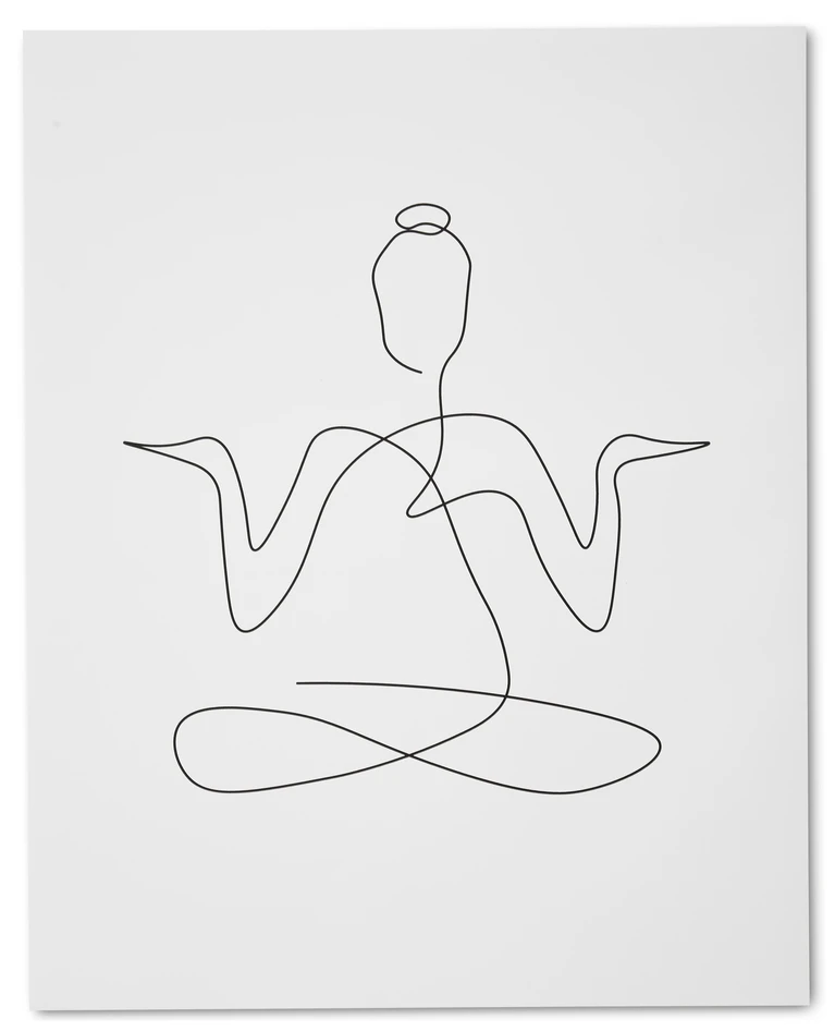 Yoga pose - Poster, 40x50 cm - Svart