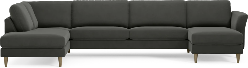 Bridge - 3-sits soffa med divan vänster och schäslong höger - Grå