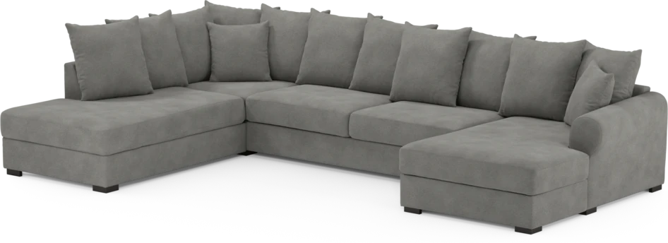 Town - 3-sits soffa med divan vänster och schäslong höger - Grå