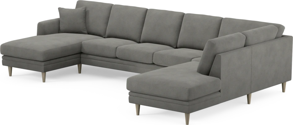Eden - 3-sits soffa med schäslong vänster och divan höger - Grå