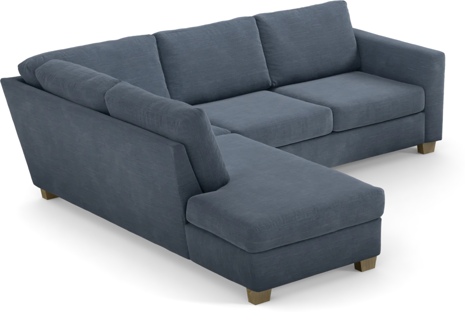 Friday - 2,5-sits soffa med divan vänster - Blå