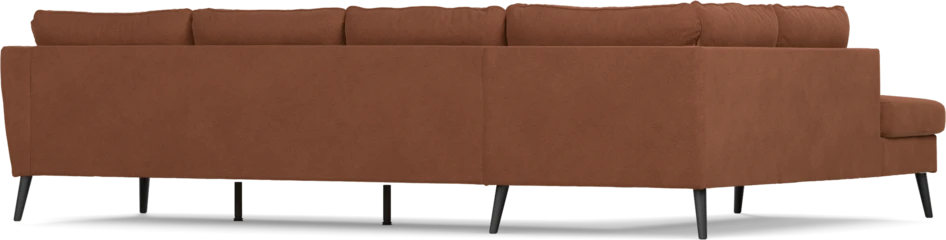 County - 3-sits soffa med divan vänster - Orange