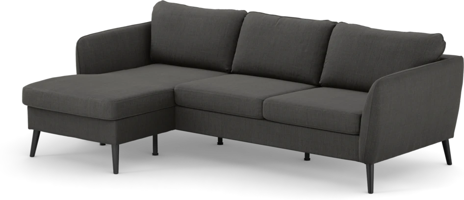 County - 3-sits soffa med flyttbar schäslong - Grå