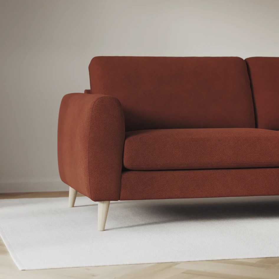 Bridge - 3-sits soffa med schäslong vänster och divan höger - Orange