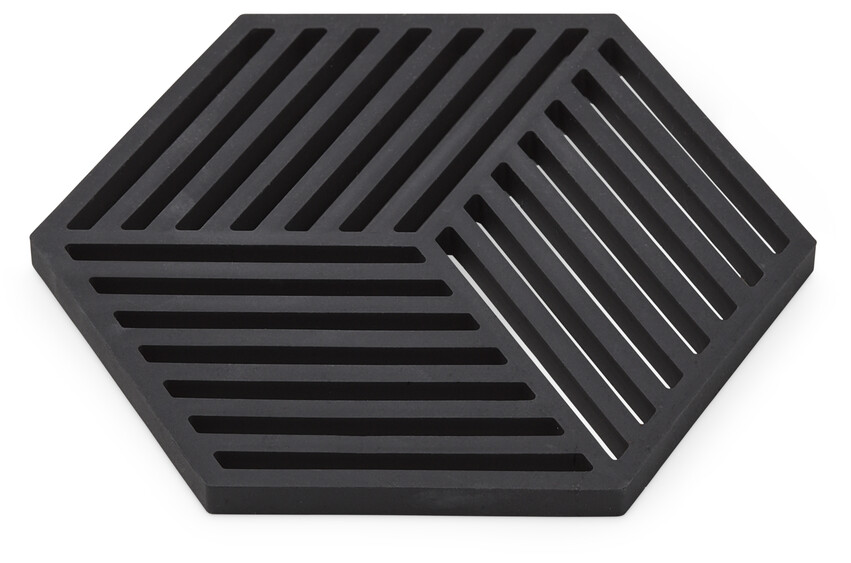 Zone Hexagon - Grytunderlägg, 16x14 cm - Svart